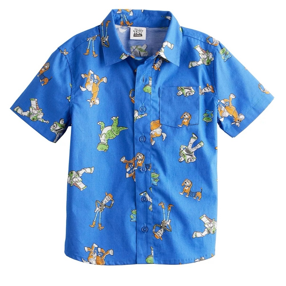 Blue Toy Story Button-Up Shirt 3T
